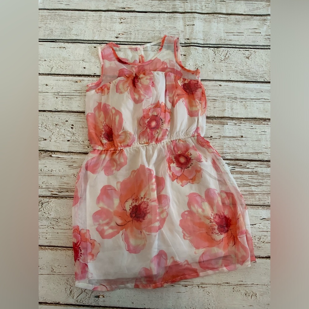 Gap Kids Pink Floral Dress - Size Medium